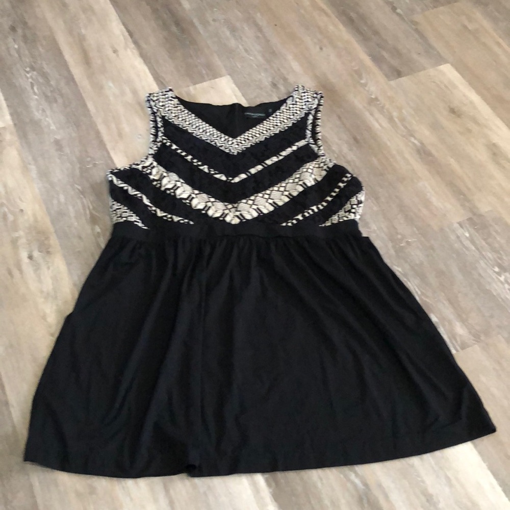 Cynthia Rowley Black and Cream Color Dress